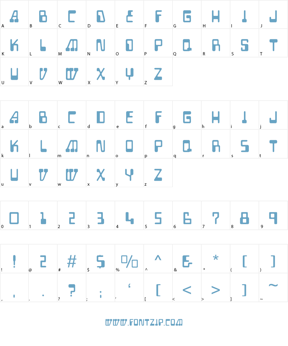 Auto Mission Font Character